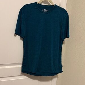 2 Jockey Sport Men's Dark Teal and Grey Short Sleeve Crewneck Tee